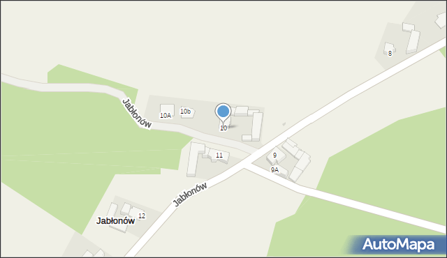 Jabłonów, Jabłonów, 10, mapa Jabłonów