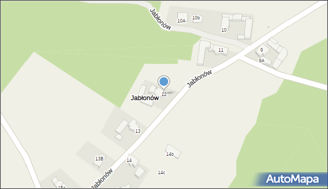 Jabłonów, Jabłonów, 12, mapa Jabłonów