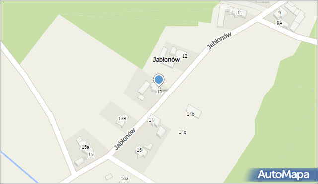 Jabłonów, Jabłonów, 13, mapa Jabłonów