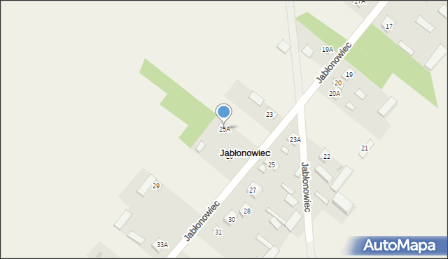 Jabłonowiec, Jabłonowiec, 25A, mapa Jabłonowiec