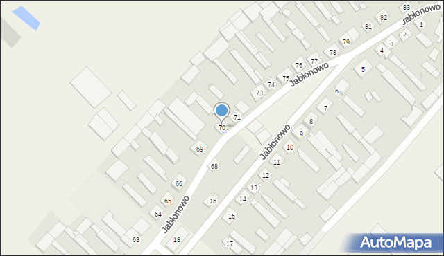 Jabłonowo, Jabłonowo, 70, mapa Jabłonowo
