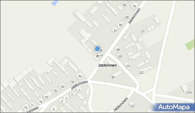 Jabłonowo, Jabłonowo, 85, mapa Jabłonowo