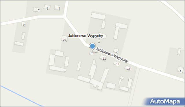 Jabłonowo-Wypychy, Jabłonowo-Wypychy, 11, mapa Jabłonowo-Wypychy