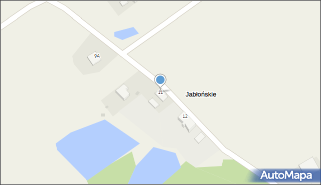 Jabłońskie, Jabłońskie, 11, mapa Jabłońskie