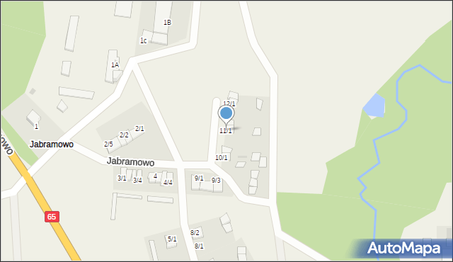 Jabramowo, Jabramowo, 11/1, mapa Jabramowo