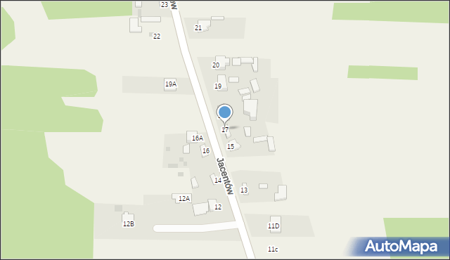Jacentów, Jacentów, 17, mapa Jacentów