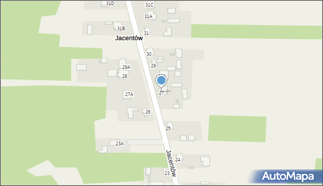 Jacentów, Jacentów, 27, mapa Jacentów