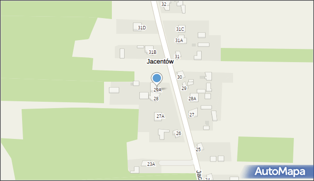 Jacentów, Jacentów, 29A, mapa Jacentów