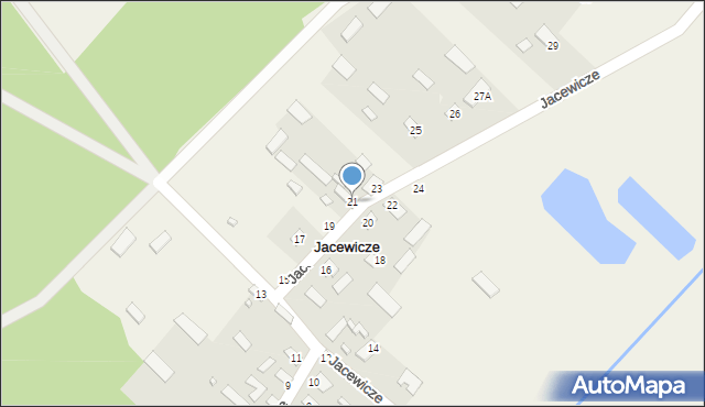 Jacewicze, Jacewicze, 21, mapa Jacewicze
