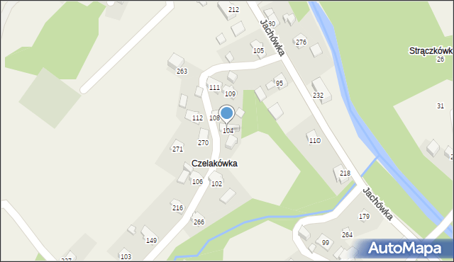 Jachówka, Jachówka, 104, mapa Jachówka