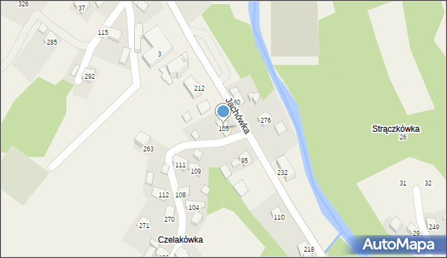 Jachówka, Jachówka, 105, mapa Jachówka