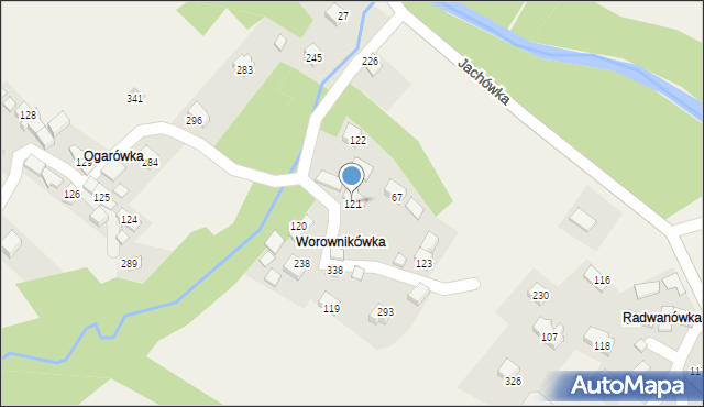 Jachówka, Jachówka, 121, mapa Jachówka