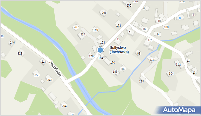 Jachówka, Jachówka, 184, mapa Jachówka