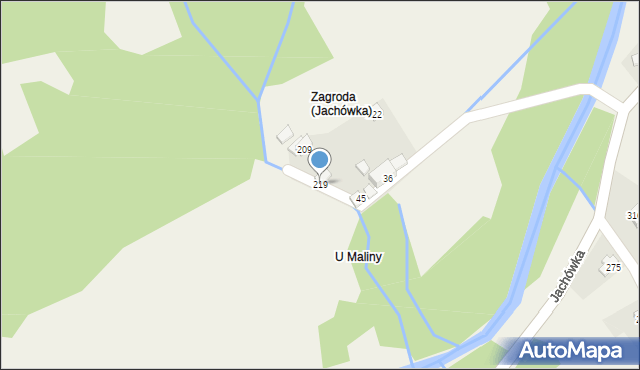 Jachówka, Jachówka, 219, mapa Jachówka