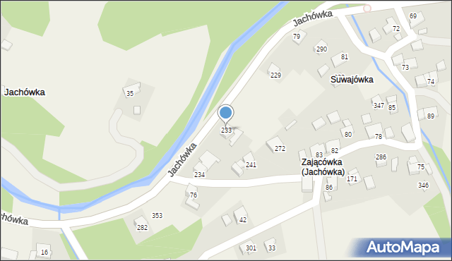 Jachówka, Jachówka, 233, mapa Jachówka