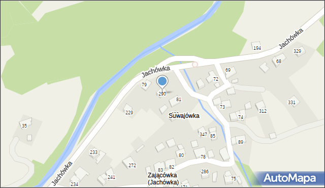 Jachówka, Jachówka, 290, mapa Jachówka