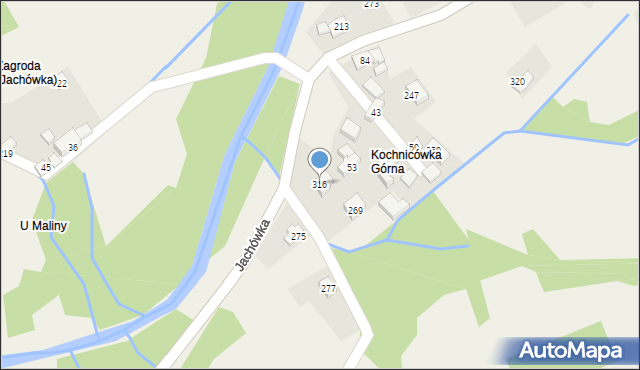Jachówka, Jachówka, 316, mapa Jachówka