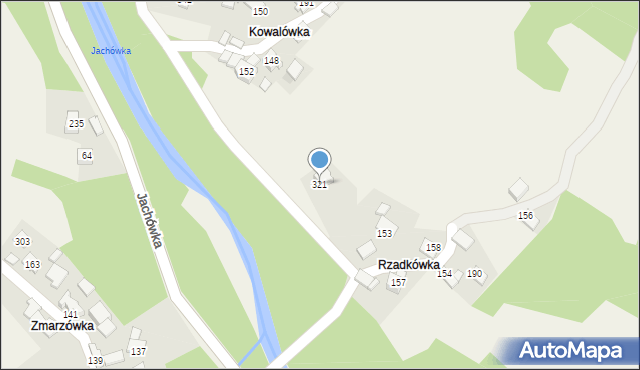 Jachówka, Jachówka, 321, mapa Jachówka