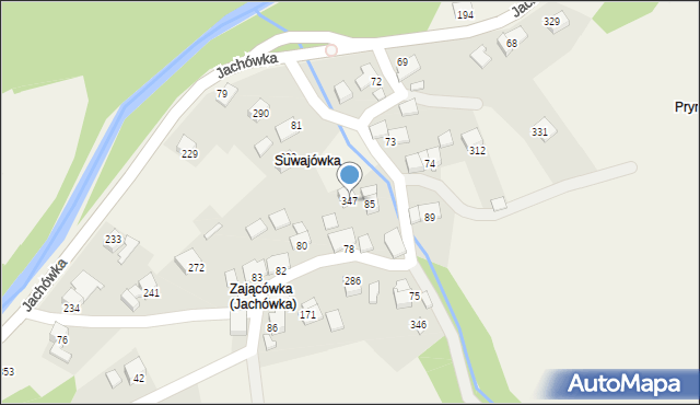 Jachówka, Jachówka, 347, mapa Jachówka