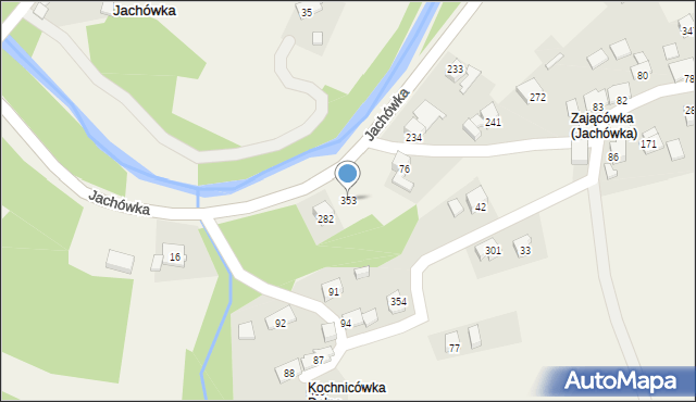 Jachówka, Jachówka, 353, mapa Jachówka