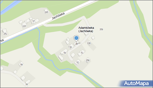 Jachówka, Jachówka, 49, mapa Jachówka