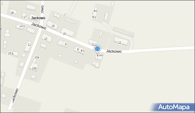 Jackowo, Jackowo, 7, mapa Jackowo
