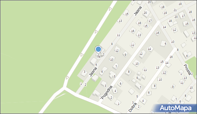 Jackowo, Jasna, 7A, mapa Jackowo