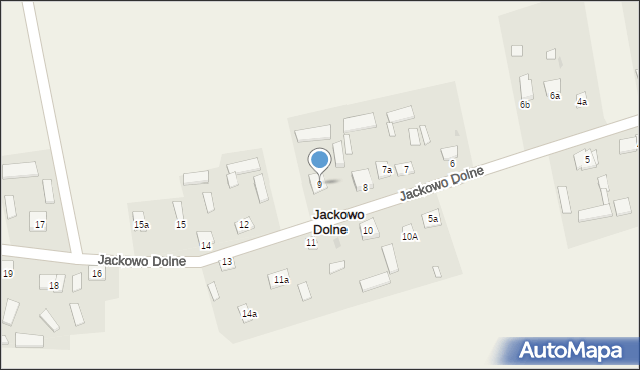 Jackowo Dolne, Jackowo Dolne, 9, mapa Jackowo Dolne