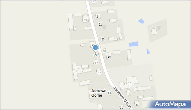 Jackowo Górne, Jackowo Górne, 19, mapa Jackowo Górne