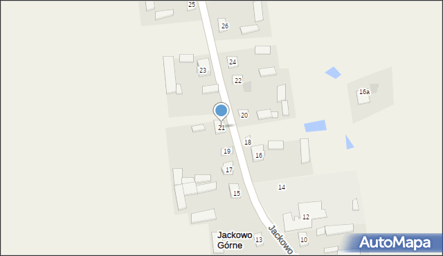 Jackowo Górne, Jackowo Górne, 21, mapa Jackowo Górne