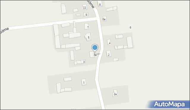 Jackowo Górne, Jackowo Górne, 3a, mapa Jackowo Górne