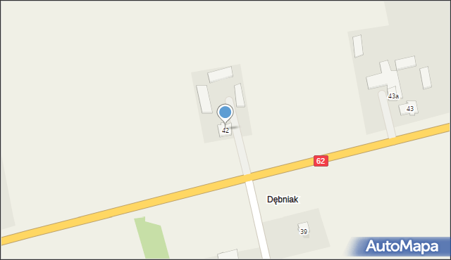 Jackowo Górne, Jackowo Górne, 42, mapa Jackowo Górne