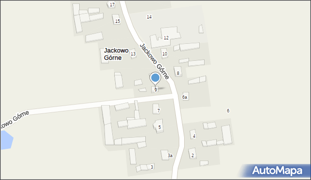 Jackowo Górne, Jackowo Górne, 9, mapa Jackowo Górne