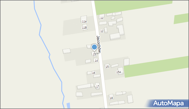 Jacochów, Jacochów, 13, mapa Jacochów