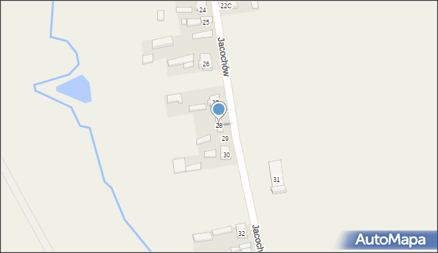 Jacochów, Jacochów, 28, mapa Jacochów
