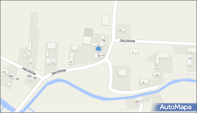 Jaczków, Jaczków, 5, mapa Jaczków