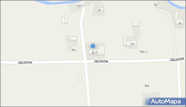 Jaczków, Jaczków, 61, mapa Jaczków