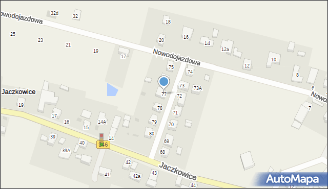 Jaczkowice, Jaczkowice, 77, mapa Jaczkowice