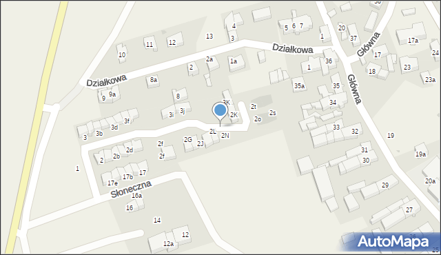 Jaczów, Jaśminowa, 2M, mapa Jaczów