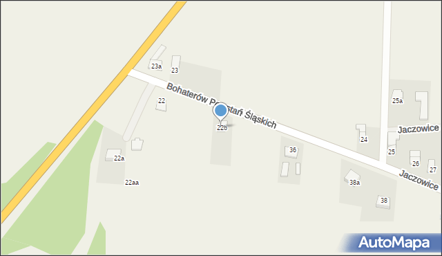 Jaczowice, Jaczowice, 22b, mapa Jaczowice