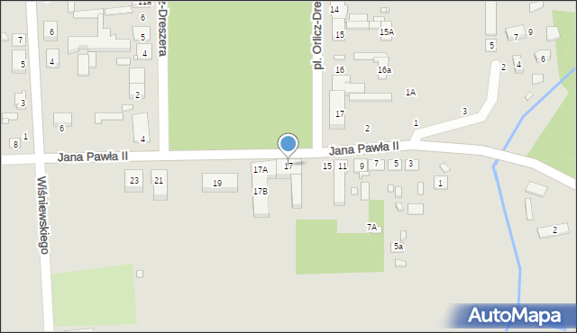 Jadów, Jana Pawła II, 17, mapa Jadów