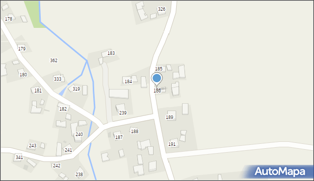 Jadowniki Mokre, Jadowniki Mokre, 186, mapa Jadowniki Mokre