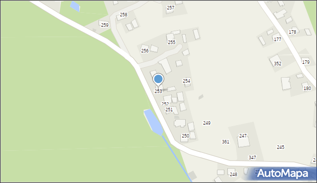 Jadowniki Mokre, Jadowniki Mokre, 253, mapa Jadowniki Mokre