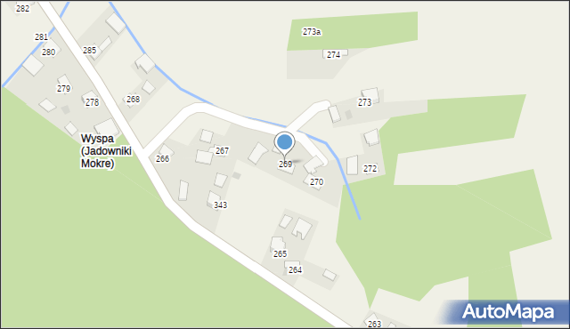 Jadowniki Mokre, Jadowniki Mokre, 269, mapa Jadowniki Mokre