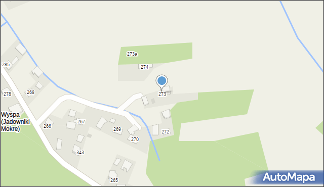 Jadowniki Mokre, Jadowniki Mokre, 273, mapa Jadowniki Mokre
