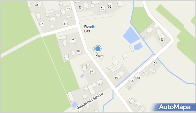 Jadowniki Mokre, Jadowniki Mokre, 59A, mapa Jadowniki Mokre
