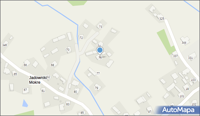 Jadowniki Mokre, Jadowniki Mokre, 75, mapa Jadowniki Mokre