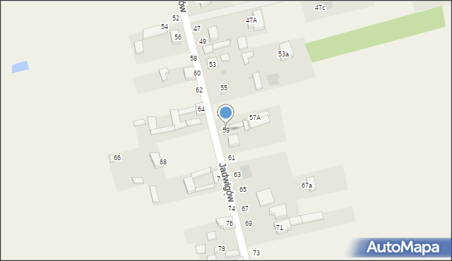 Jadwigów, Jadwigów, 59, mapa Jadwigów