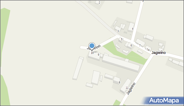 Jagielno, Jagielno, 10, mapa Jagielno