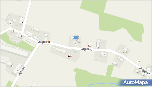 Jagielno, Jagielno, 14, mapa Jagielno